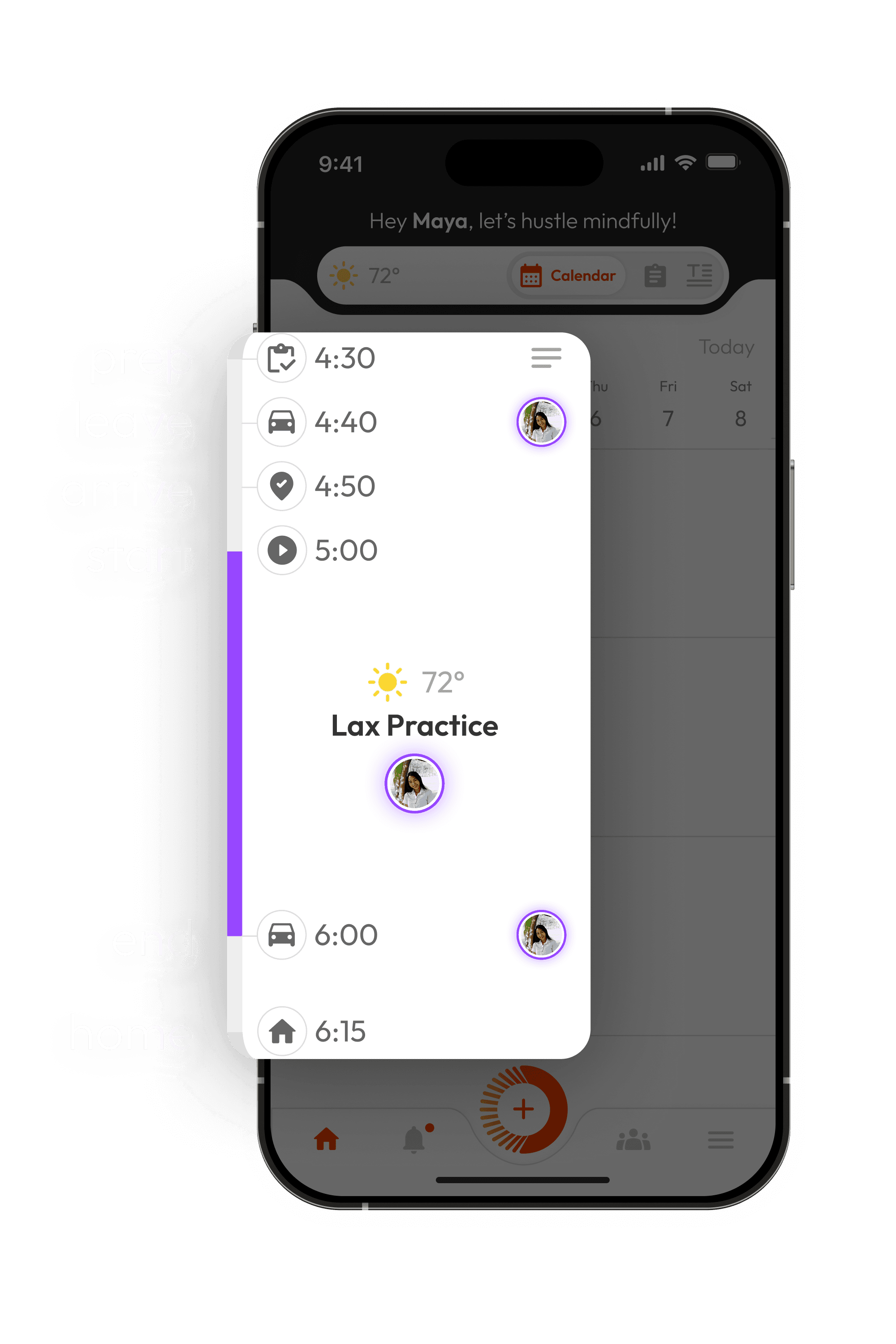 Event detail timeline