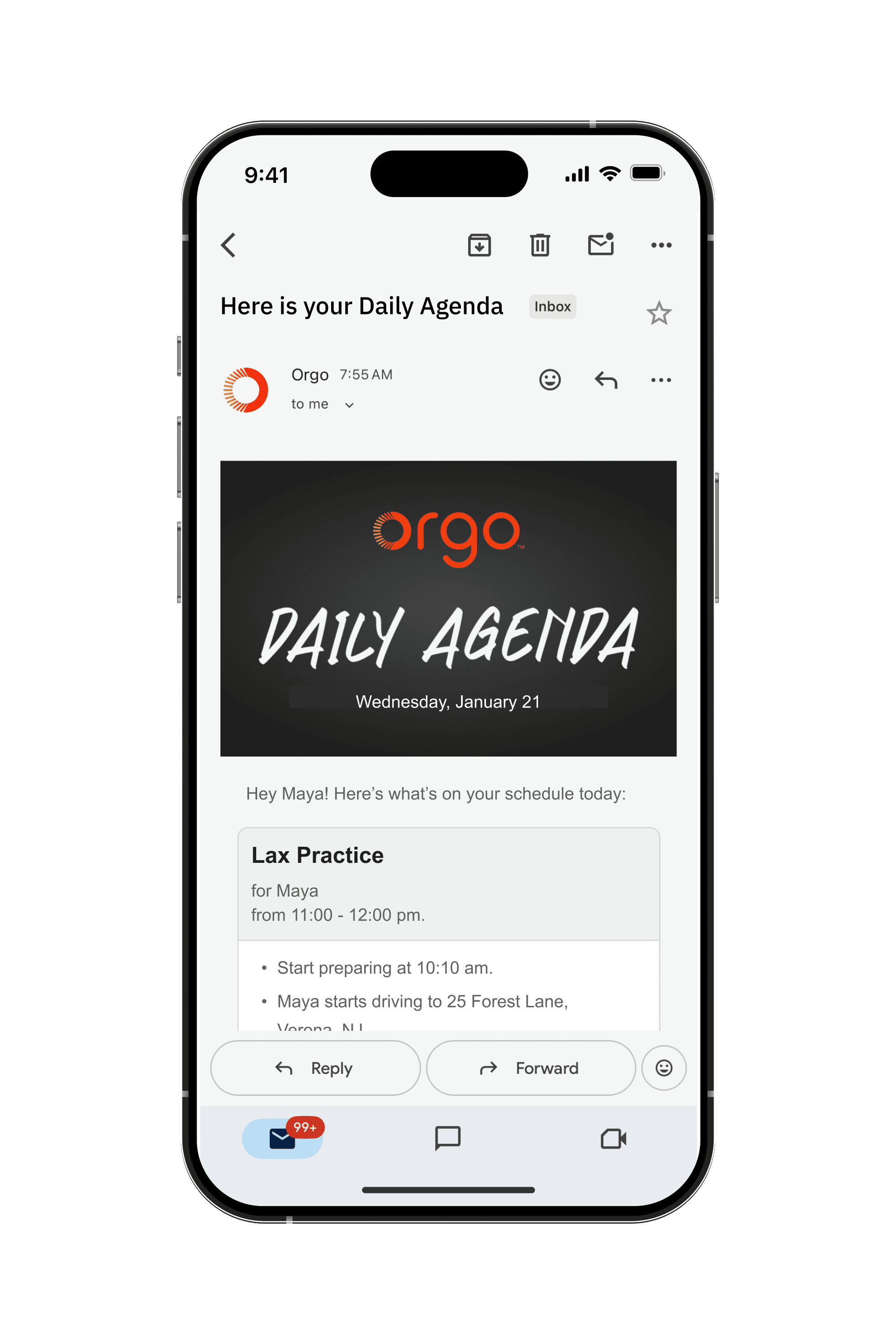 Daily Agenda Email